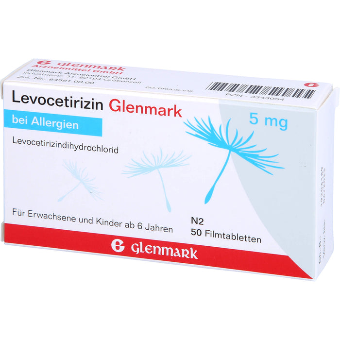 Levocetirizin Glenmark 5 mg Filmtabletten, 50 St FTA