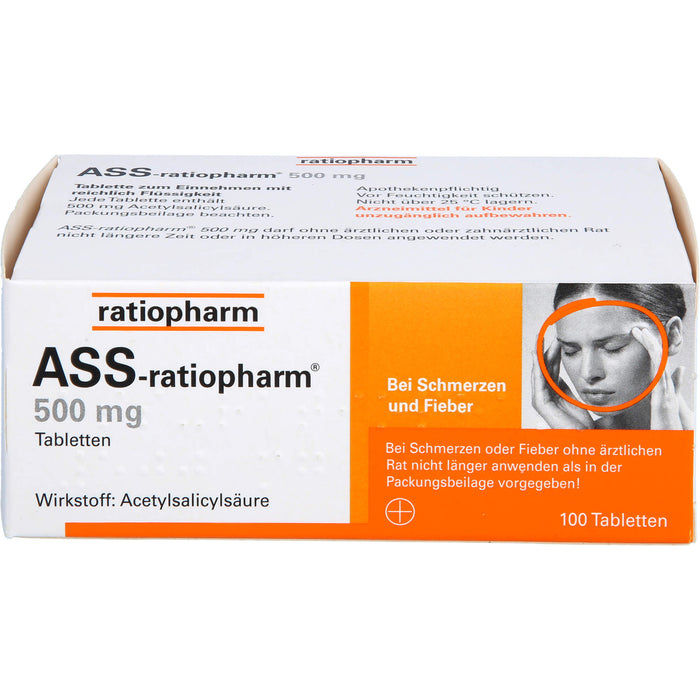 ASS-ratiopharm 500 mg Tabletten, 100 St. Tabletten