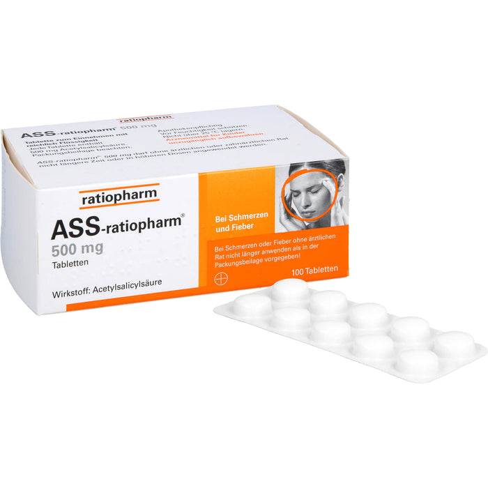 ASS-ratiopharm 500 mg Tabletten, 100 St. Tabletten