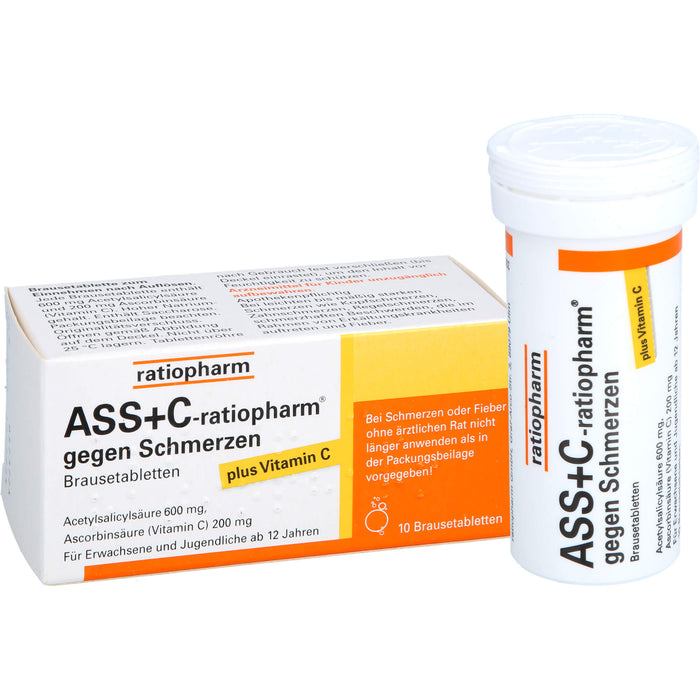 ASS + C-ratiopharm gegen Schmerzen Brausetabletten, 10 St. Tabletten