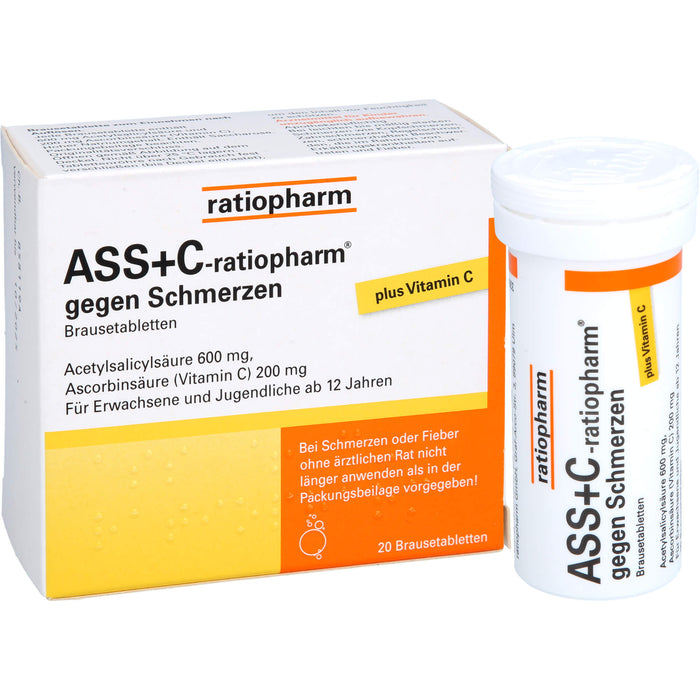 ASS+C-ratiopharm Brausetabletten gegen Schmerzen, 20 St. Tabletten