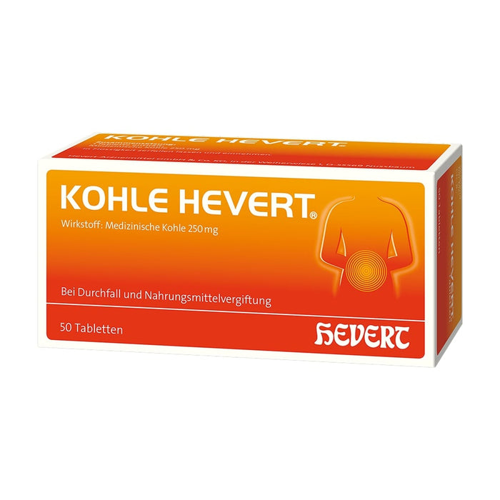 Kohle Hevert Tabletten, 50 pc Tablettes