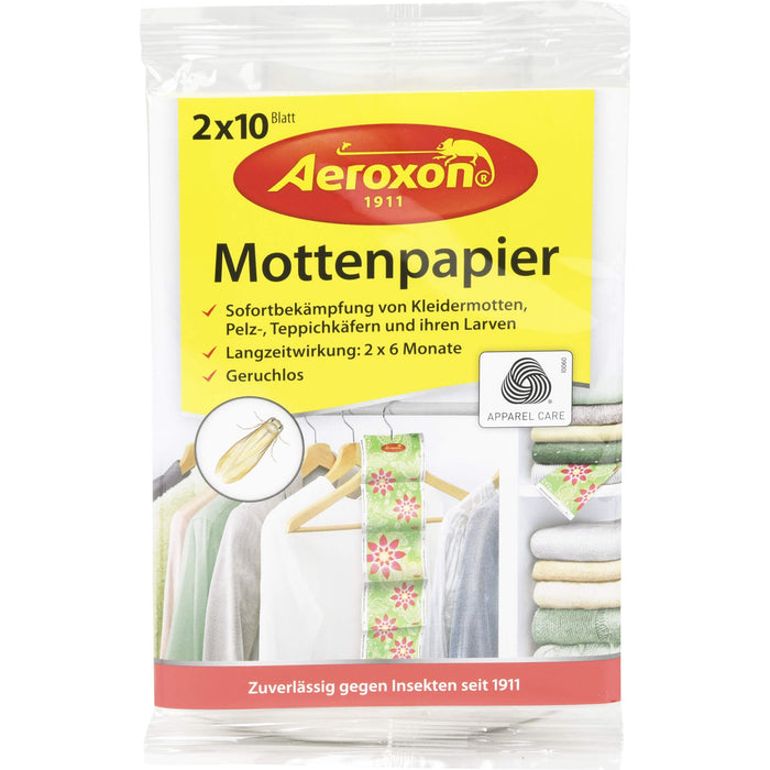 AEROXON MOTTENPAPIER, 2X10 St