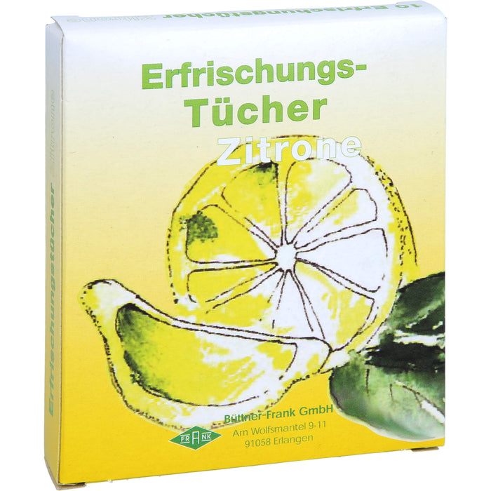 FRANK Erfrischungstücher Citro zur schnellen Erfrischung der Hände, 10 pc Paquet