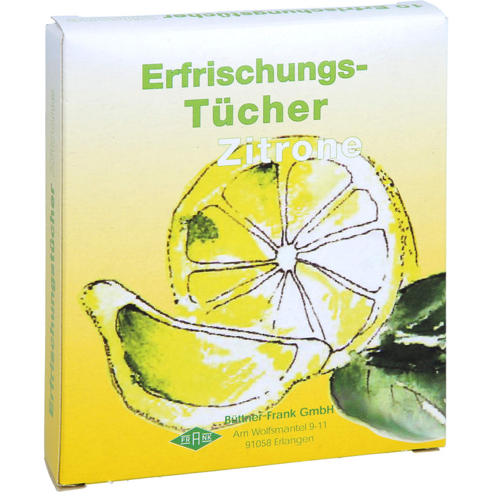 FRANK Erfrischungstücher Citro zur schnellen Erfrischung der Hände, 10 pcs. Pack