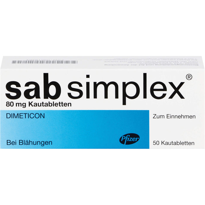 sab simplex Kautabletten bei Blähungen, 50 pcs. Tablets