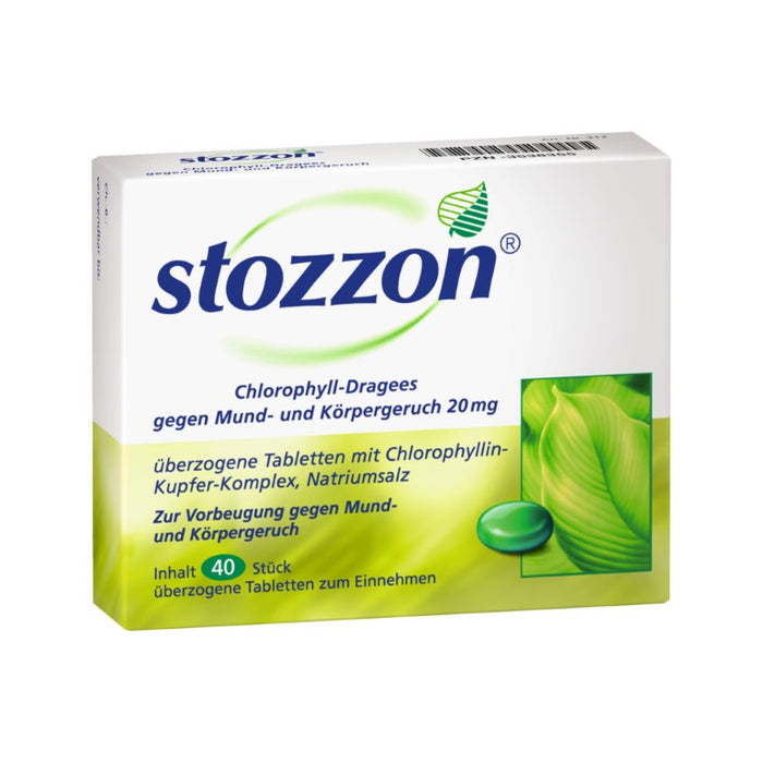 stozzon Chlorophyll-Dragees gegen Mund- und Körpergeruch, 40 St. Tabletten