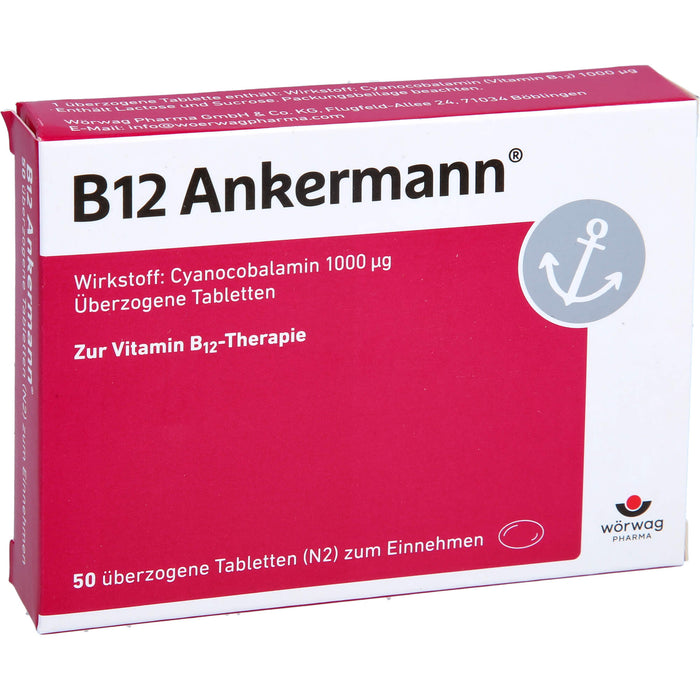 B12 Ankermann Tabletten, 50 pc Tablettes