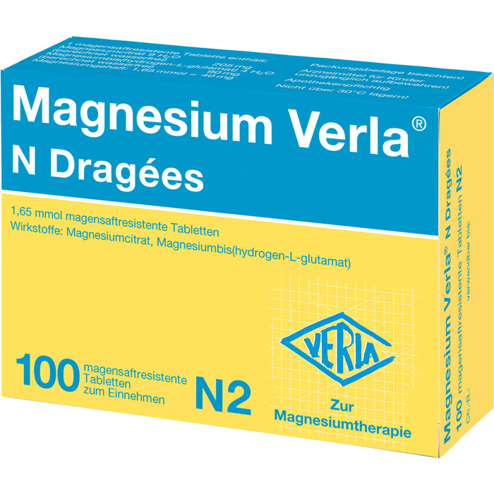 Magnesium Verla N Dragees, 100 pc Tablettes