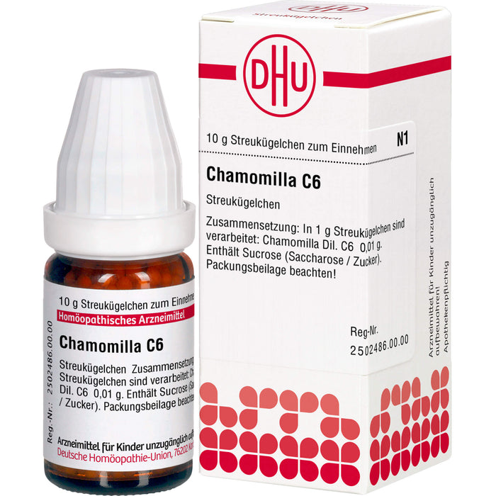 DHU Chamomilla C6 Streukügelchen, 10 g Globuli