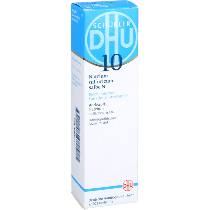 DHU Schüßler-Salz Nr. 10 Natrium sulfuricum N D4– Das Mineralsalz der inneren Reinigung – das Original, 50 g Salbe