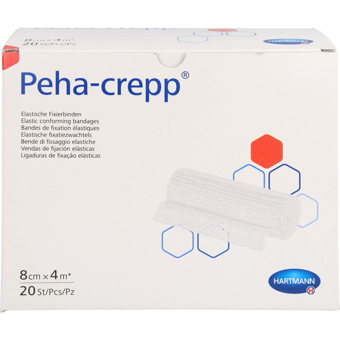 PEHA CREPP superelastische Fixierbinde 8 cm x 4 m, 20 St. Packung