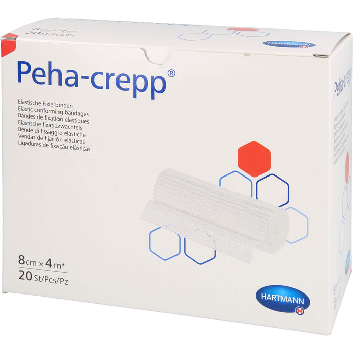 PEHA CREPP superelastische Fixierbinde 8 cm x 4 m, 20 St. Packung