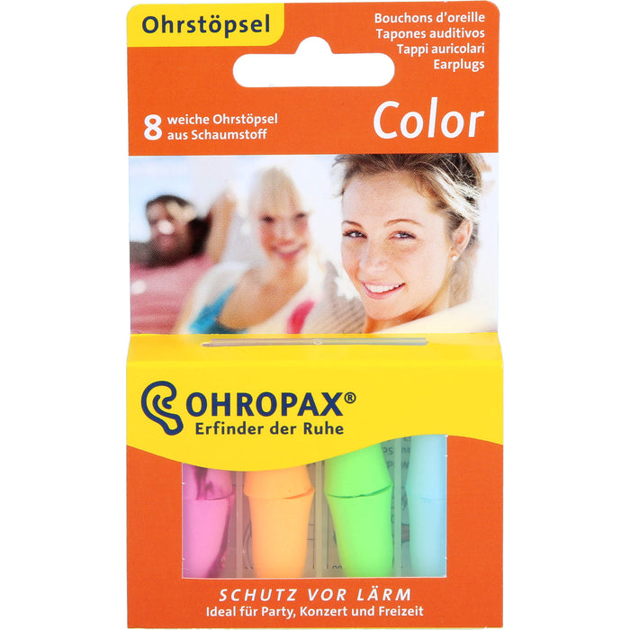 OHROPAX Color Ohrstöpsel Schaumstoff, 8 pcs. Earplugs