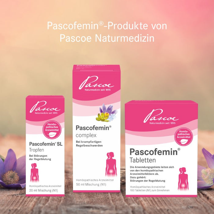 Pascofemin Tabletten bei Störungen der Regelblutung, 100 St. Tabletten