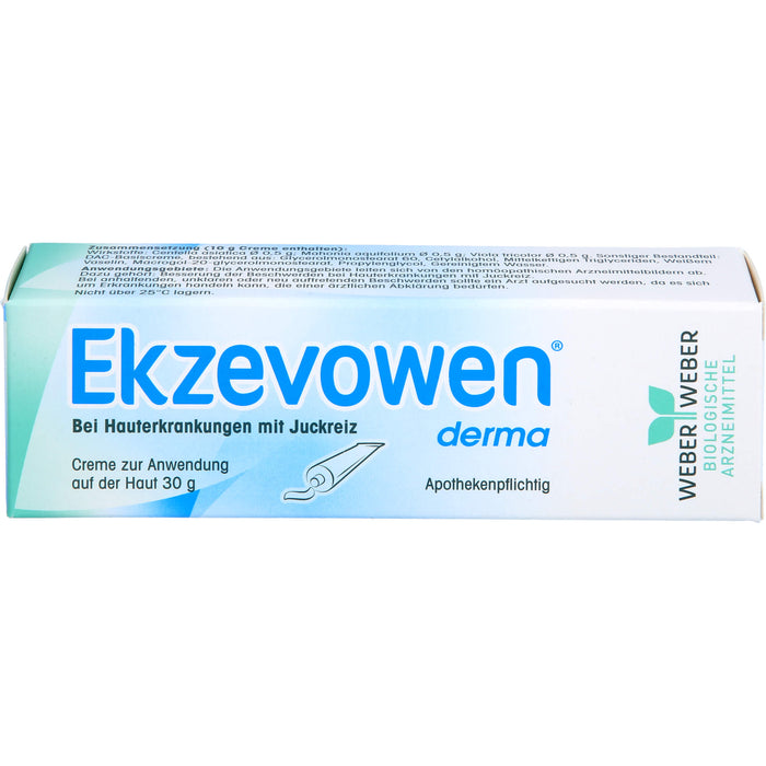 Ekzevowen derma Creme bei Hauterkrankungen mit Juckreiz, 30 g Crème