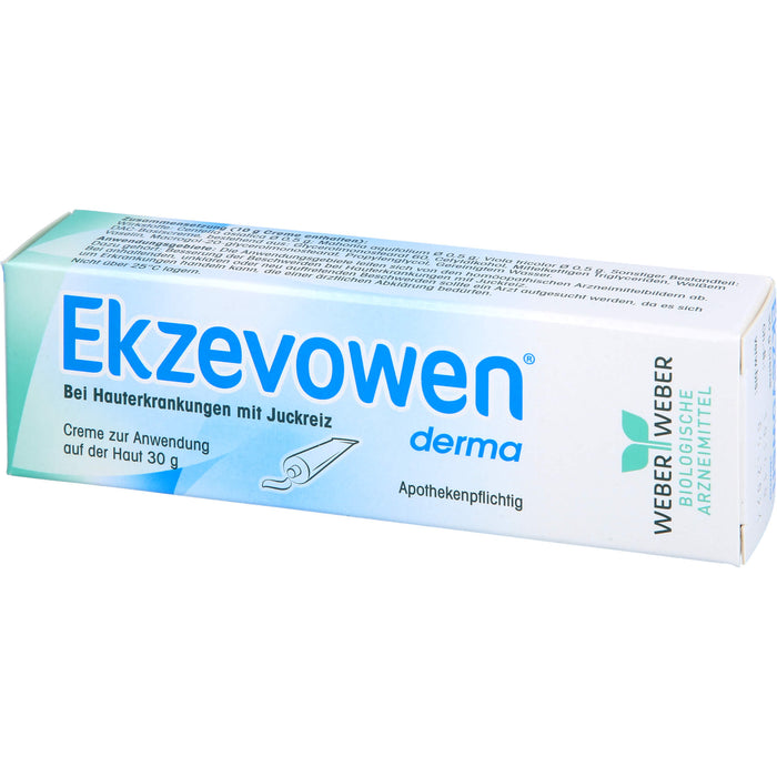 Ekzevowen derma Creme bei Hauterkrankungen mit Juckreiz, 30 g Crème