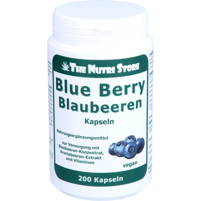 THE NUTRI STORE Blue Berry Blaubeeren Kapseln, 200 St. Kapseln