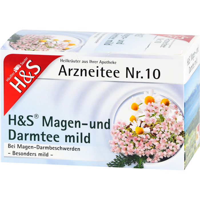 H&S Arzneitee Nr. 10 Magen- und Darmtee mild, 20 pcs. Filter bag