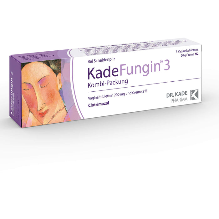 KadeFungin 3 Kombi-Packung Vaginaltabletten und Creme, 1 pcs. Combipack