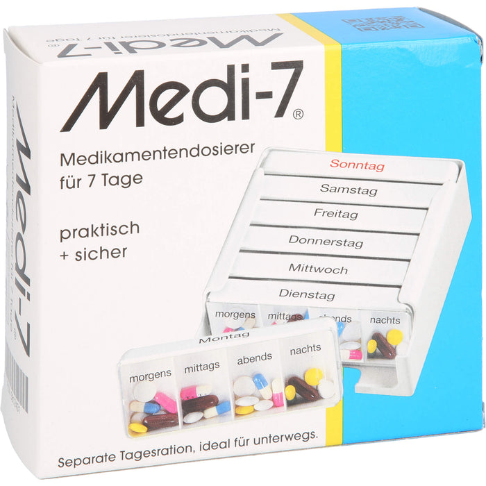 Medi-7 Medikamentendosierer für 7 Tage Tablettenbox, 1 pcs. Box