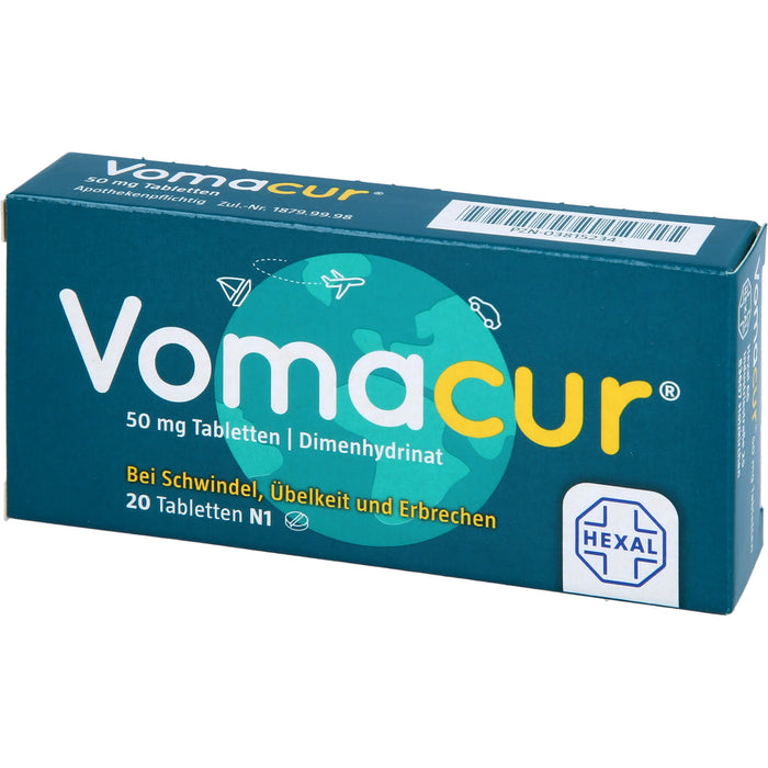 Vomacur 50 mg Tabletten, 20 pcs. Tablets