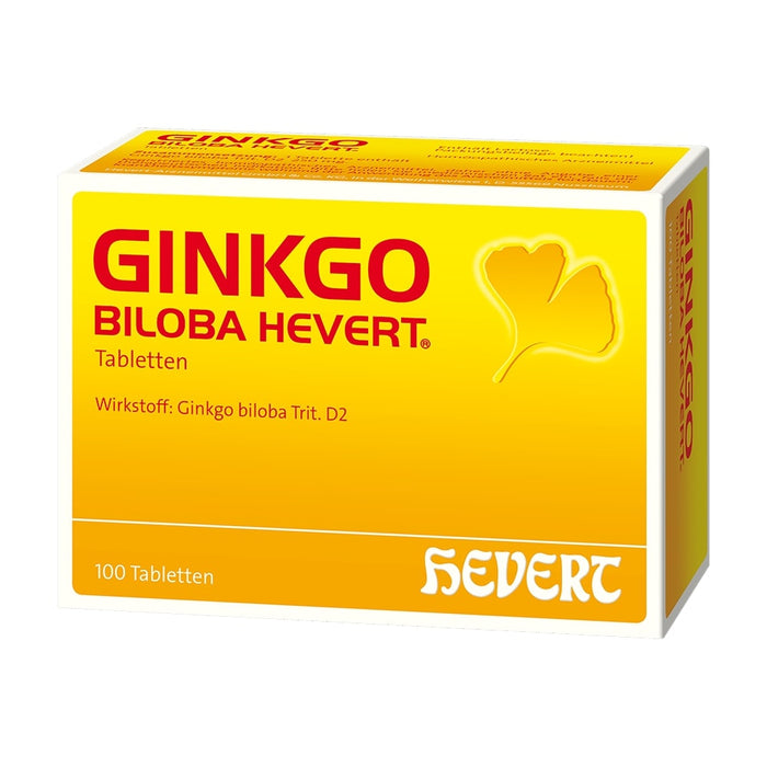 Ginkgo biloba Hevert mit einem Auszug aus erntefrischen Ginkgoblättern, 100 St. Tabletten