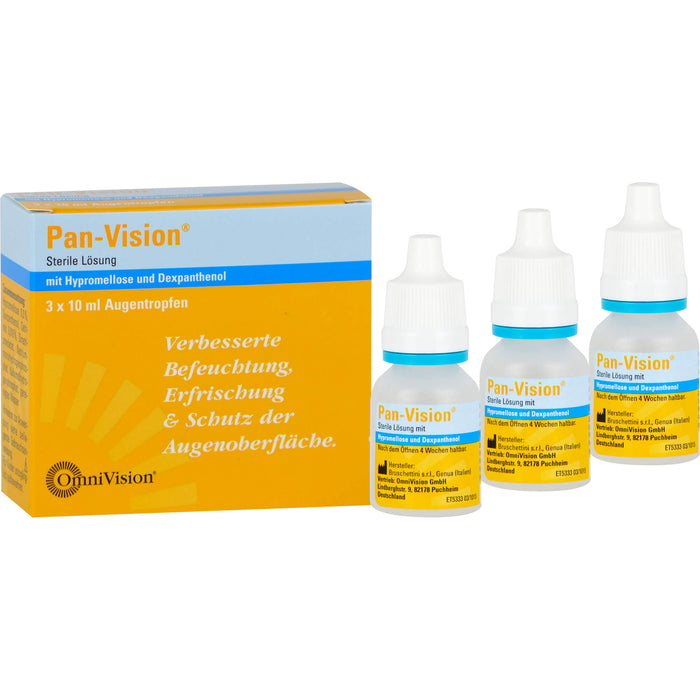 Pan-Vision Lösung für eine bessere Befeuchtung, Erfrischung und Schutz der Augenoberfläche, 30 ml Solution