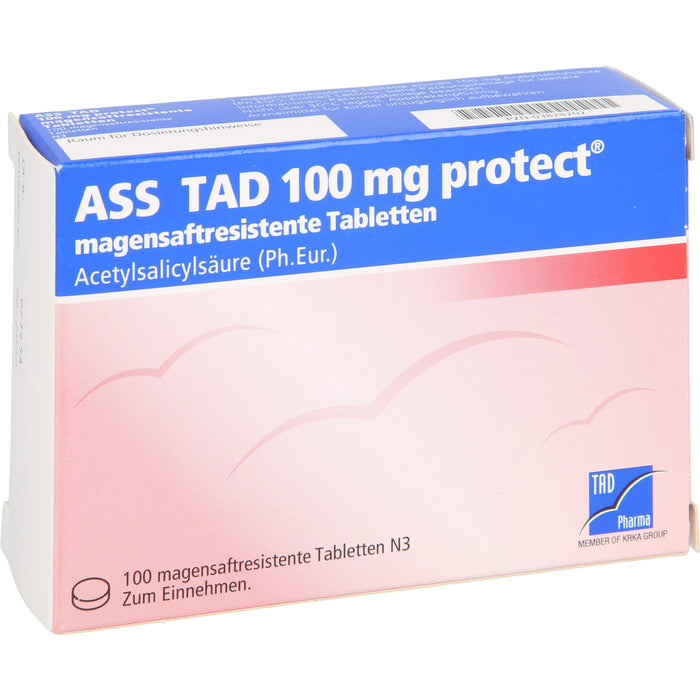 ASS TAD 100 mg protect Filmtabletten, 100 pcs. Tablets