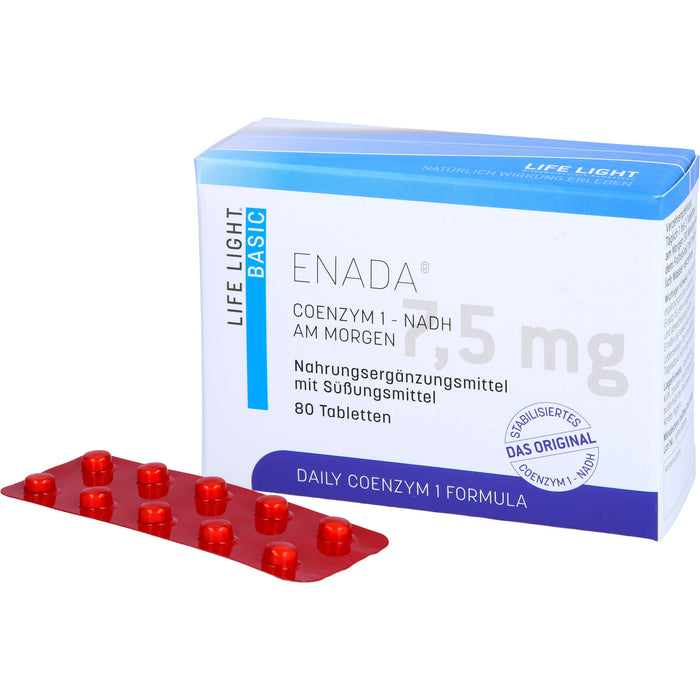 LIFE LIGHT Enada Coenzym 1 NADH Tabletten, 80 pc Tablettes