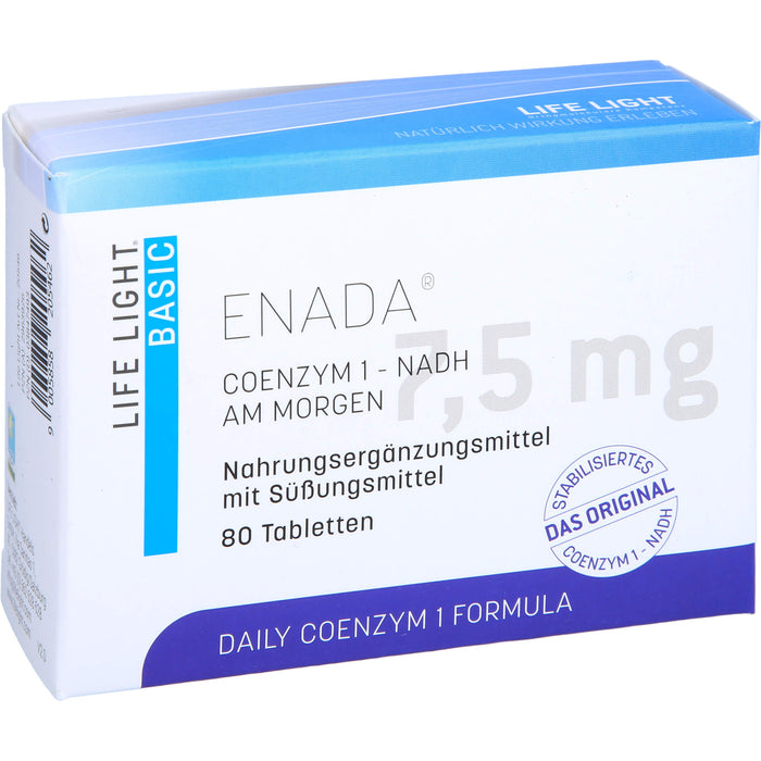 LIFE LIGHT Enada Coenzym 1 NADH Tabletten, 80 pc Tablettes