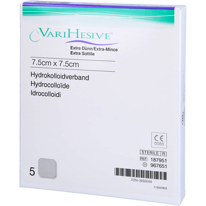 VariHesive extra dünn Hydrokolloidverband 7,5 cm x 7,5 cm, 5 pcs. Wound dressings