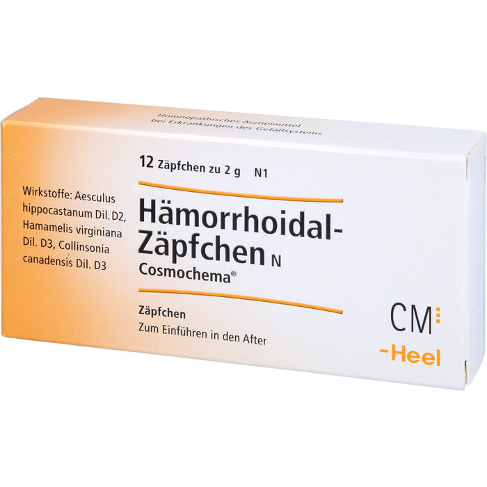 Hämorrhoidal Zäpfchen N Cosmochema, 12 pc Suppositoires