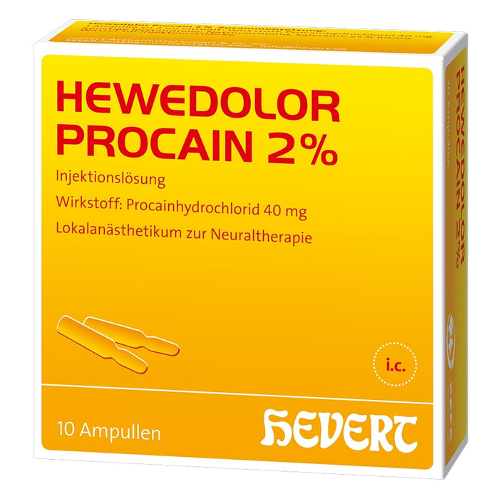 Hewedolor Procain 2% Lokalanästhetikum zur Neuraltherapie, 10 pc Ampoules