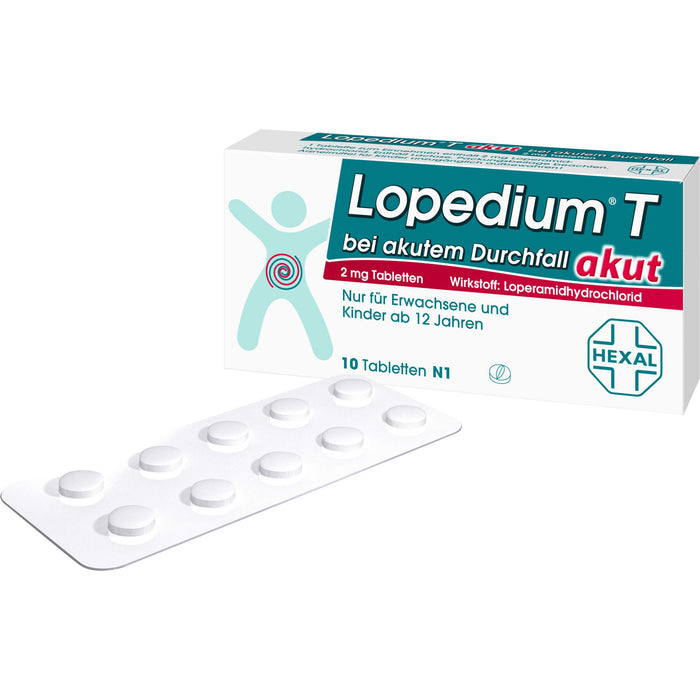 Lopedium T akut bei akutem Durchfall, 10 St. Tabletten