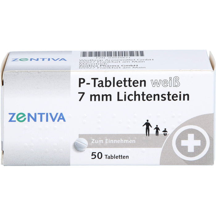 Winthrop P-Tabletten weiß 7 mm Lichtenstein, 50 pcs. Tablets