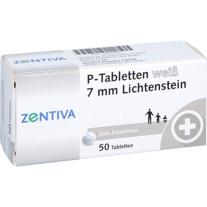 Winthrop P-Tabletten weiß 7 mm Lichtenstein, 50 pcs. Tablets