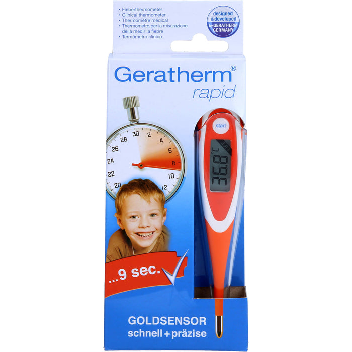 Geratherm rapid Fieberthermometer digital mit Goldsensor, 1 pc thermomètre clinique