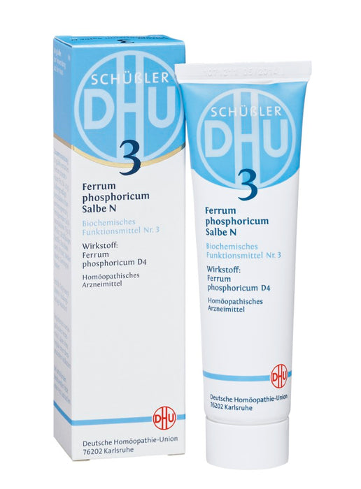 DHU Schüßler-Salz Nr. 3 Ferrum phosphoricum D4 – Das Mineralsalz des Immunsystems – das Original, 50 g Ointment