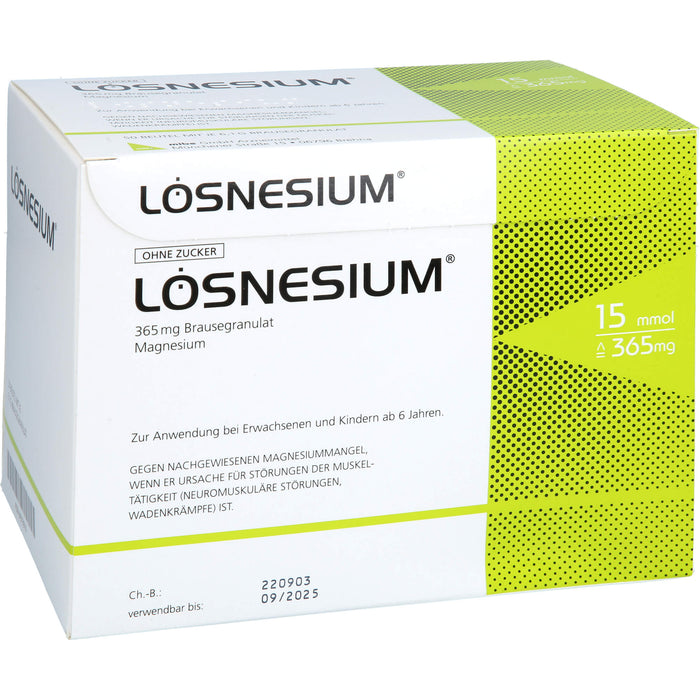 LÖSNESIUM Brausegranulat bei Magnesiummangel, 50 pcs. Sachets