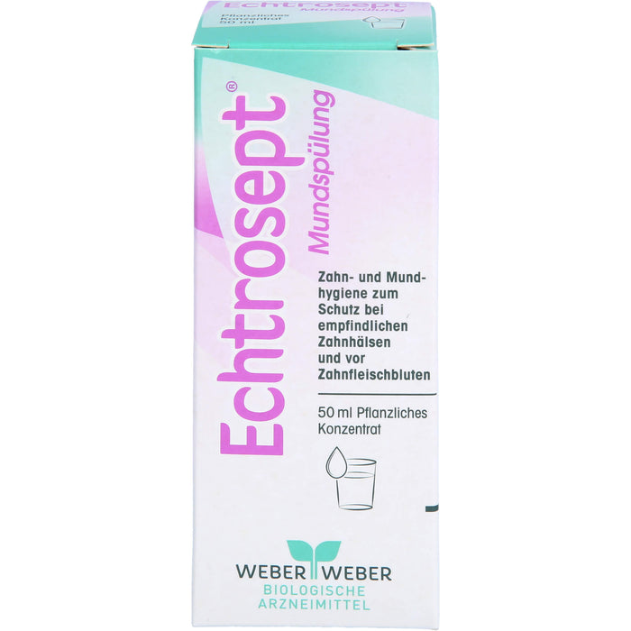 Echtrosept Mundspülung zur Zahn- und Mundhygiene bei empfindlichen Zahnhälsen und Zahnfleischbluten, 50 ml Concentrate