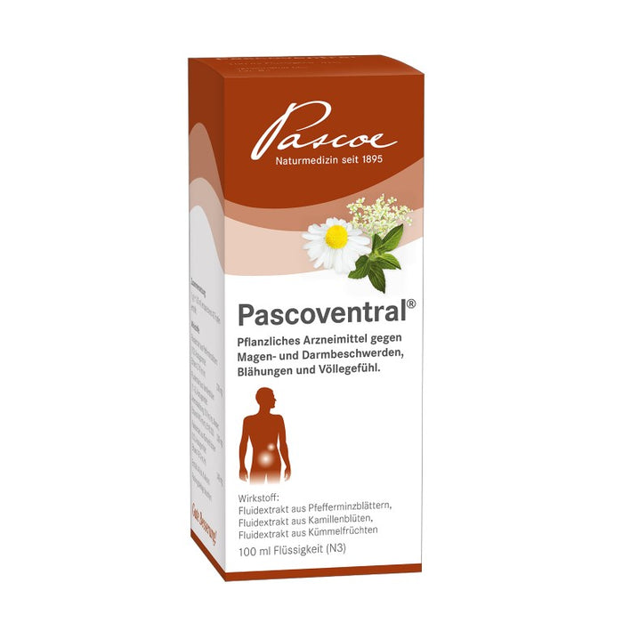 Pascoventral Lösung gegen Magen- und Darmbeschwerden, Blähungen und Völlegefühl, 100 ml Solution