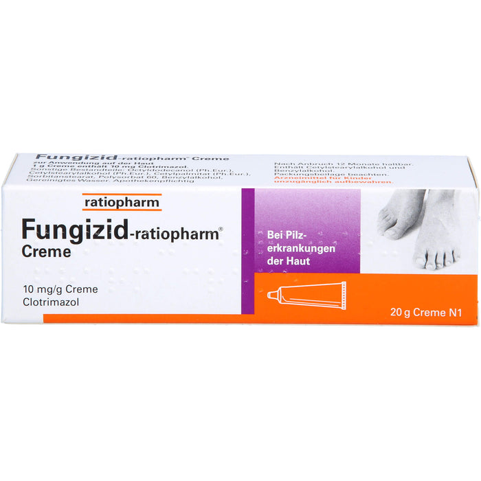 Fungizid-ratiopharm Creme bei Pilzerkrankungen der Haut, 20 g Cream