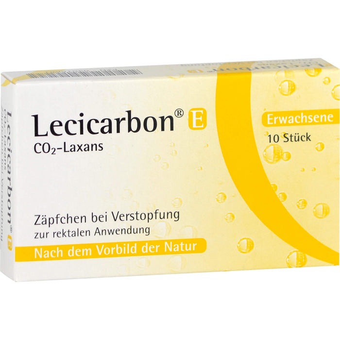 Lecicarbon E CO2-Laxans (Zäpfchen für Erwachsene), 10 pcs. Suppositories