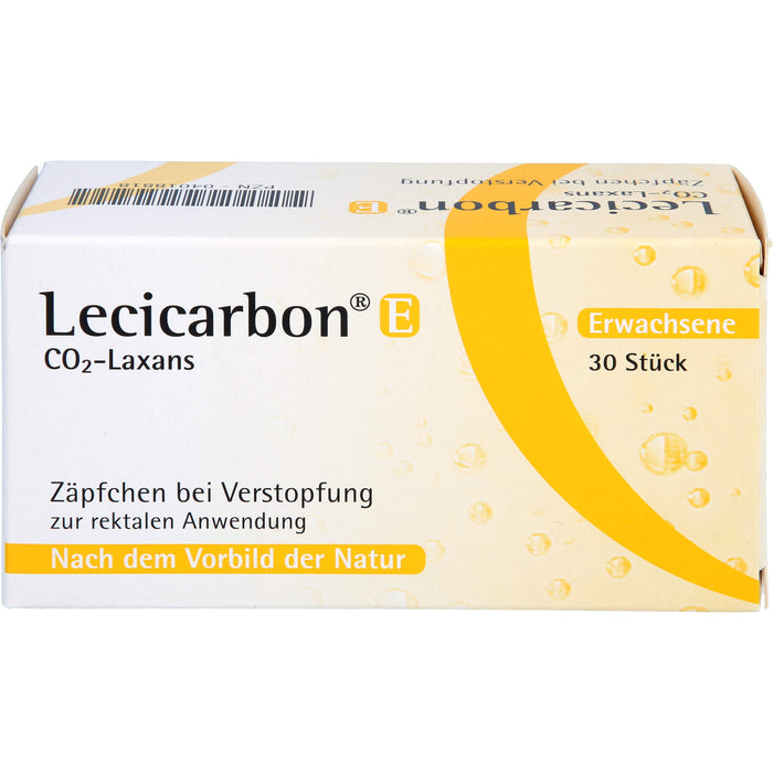 Lecicarbon E CO2-Laxans Zäpfchen bei Verstopfung, 30 pcs. Suppositories