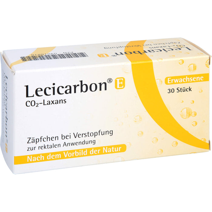 Lecicarbon E CO2-Laxans Zäpfchen bei Verstopfung, 30 pcs. Suppositories