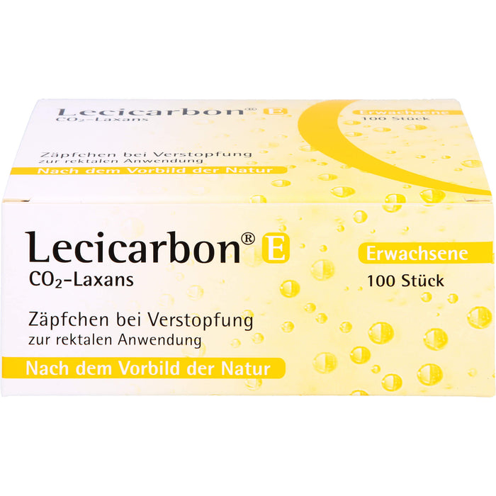 Lecicarbon E CO2-Laxans Zäpfchen bei Verstopfung, 100 St. Zäpfchen