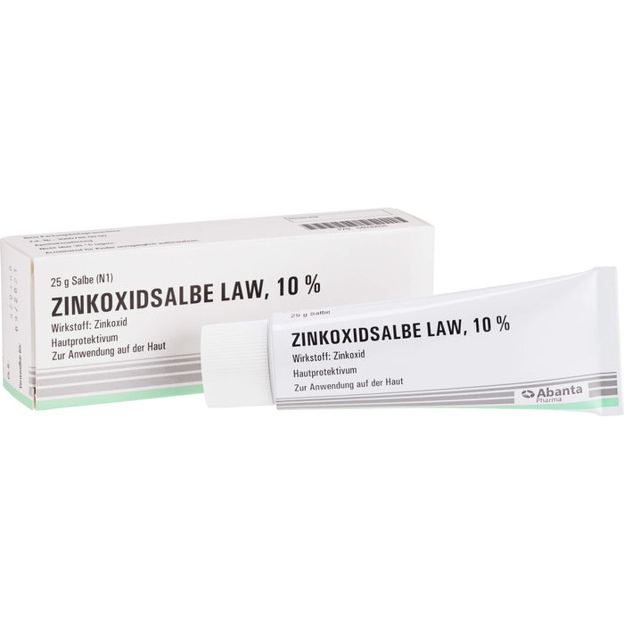 Zinkoxidsalbe LAW 10 % Hautprotektivum, 25 g Salbe