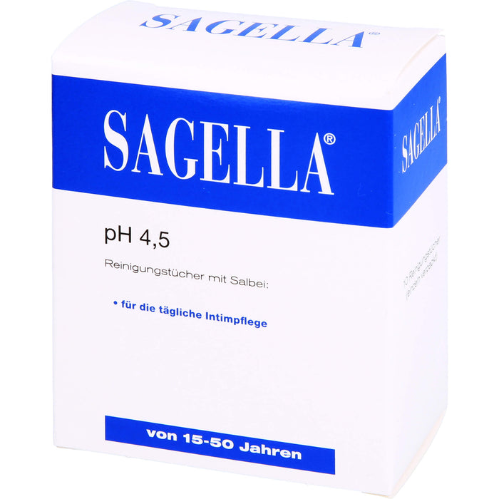 SAGELLA pH 4,5 Intim-Reinigungstücher, 10 pc Tissus