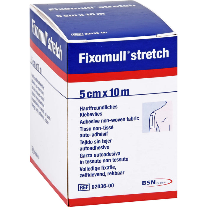 Fixomull stretch 5 cm x 10 m hypoallergenes Klebevlies, 1 pcs. Patch